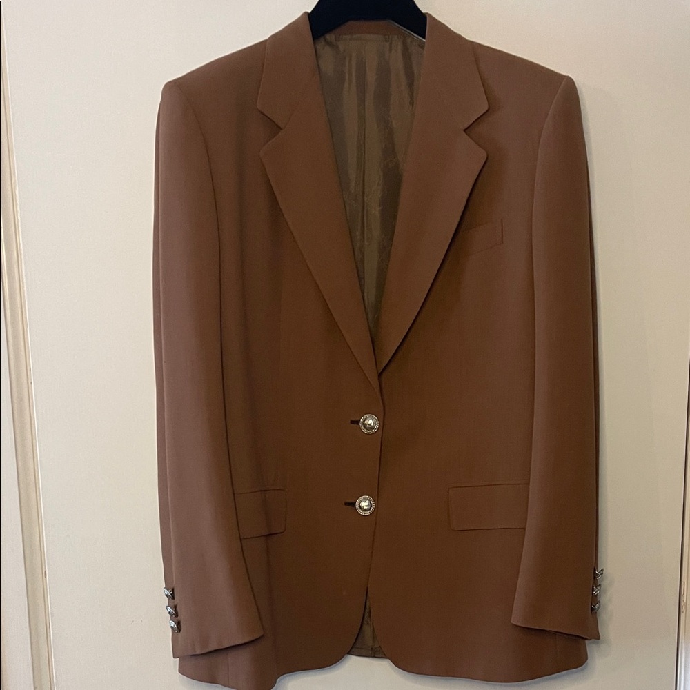 Women’s Classic Brown Single-Breasted Blazer - Tailored Sport Coat